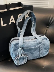 Fashion Denim Bags for Women Large Capacity Shoulder Bags Designer Hand Bags with Purse