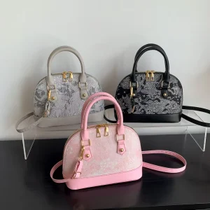Fashion Design Chic Trendy Retro Women’s New Handbag Casual Elegance Shoulder Bag Contrast-Colour Shell Bag Crossbody Bag
