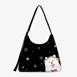 Fashion Designed Polyester Canvas Crossbody Corduroy Tote Bag With Adjustable Strap