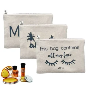 Fashion Ladies Folding Cosmetic Bag Customized Logo Cosmetic Zipper Eco Friendly Cosmetic Bags