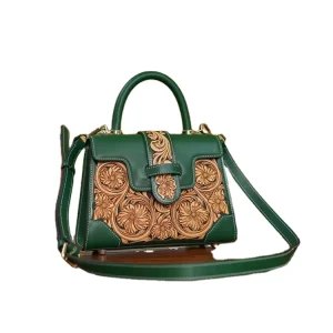 Fashion Latest Designer Flowers Dress Mini Bags Genuine Leather Anti-Theft Insulated Single Strap Ladies Shoulder