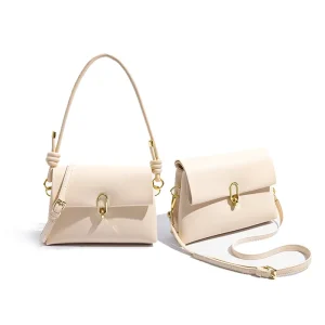 Fashion Lock Design Purse and Handbags Ladies Hand Bags PU Leather Shoulder Bag for Women
