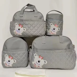 Fashion Logo Custom Travel Bed Mummy Bag With USB Large Capacity Portage Nappy Baby Care Diaper Bag for Outdoors