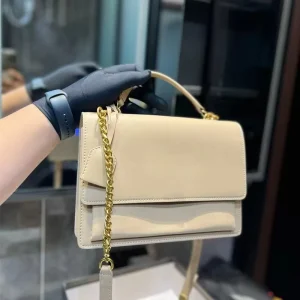 Fashion Luxury Genuine Leather Vintage Crossbody Shoulder Bag for Women Designer Portable Handbag ZIP Closure Polyester Lining
