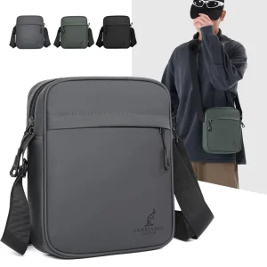 Fashion Men’s Vintage Logo Messenger Bag Korean Simple Multi-layer Lightweight Nylon Wear-resistant Spring Business
