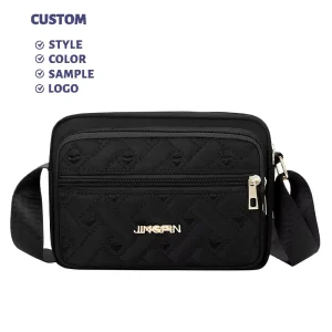 Fashion Multi Layer Zipper XL Portable Daily Shopping Bag