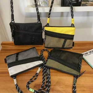 Fashion Nylon Zipper Casual Crossbody Shoulder Bag