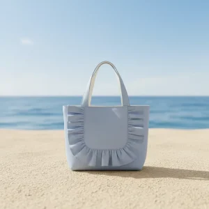 Fashion Personalized Ruffle Eco-Friendly Portable Shoulder Bag Daily Use Tote Bags for Women
