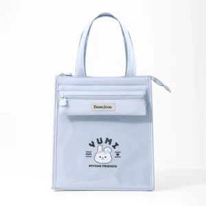 Fashion Polyester Portable Lunch Box Cooler Bag Insulated for Hiking Travel Picnic