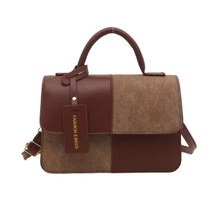 Fashion Retro PU Leather Ladies Handbags Portable Single Shoulder Handbag for Women Niche Design Small Square Bag for Girls