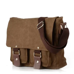 Fashion Retro Supplier Vintage Leather Canvas Shoulder Messenger Bag DSLR Camera Bags