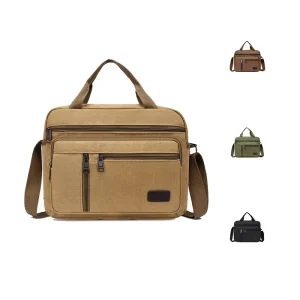 Fashion Retro Vegan Canvas Shoulder Messenger Bag Messenger Bag for Men Waterproof