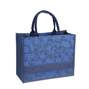Fashion Round Shape Jute Cotton Tote Bag Laminated Waterproof High Quality Cotton Bag With Custom Logo