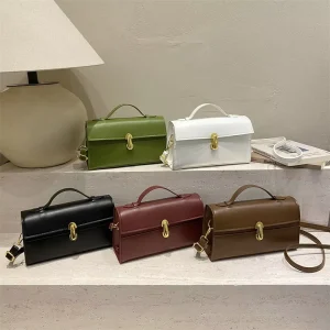 Fashion Simple Solid Color Women’s Bag New Design Crossbody Shoulder Bag Pearl Hand Shell Bag