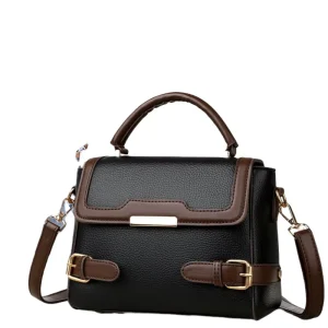 Fashion Soft PU Leather Top Handle Zipper Closure Spring Autumn Women’s Crossbody Satchel Shoulder Bag