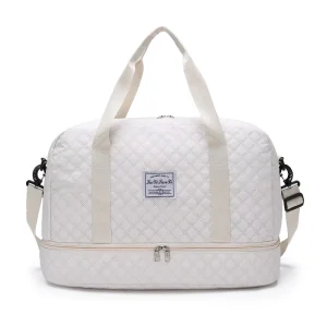 Fashion Style Lightweight Large Capacity Travel Duffel Bag Soft Handle Portable Shoes Compartment for Work Gym