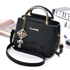 Fashion Trends Woman Embroidery Messenger Bags PU Leather Lady Handbags for Women’s Handbags