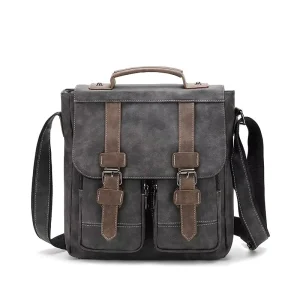 Fashion Vintage PU Men’s Waterproof Outdoor Messenger Bag