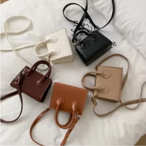 Fashion Women’s Luxury Casual Tote Bags with Zipper Closure Waterproof 3L+ Capacity China PU Handbags Solid Color