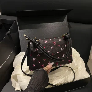 Fashion Women’s New Stylish Crossbody Handbag Candy Pattern Single Strap Waterproof Small Square Bag