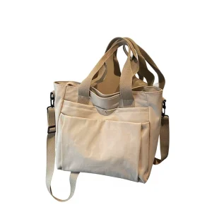 Fashion Women’s Summer Nylon Canvas Lightweight Shoulder Bag Street-Style Trendy Casual Handbag Crossbody Bag Three Polyester