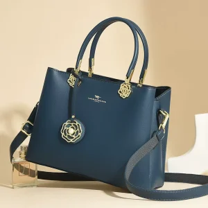 Fashionable Colorful High Quality Vintage Preppy Style Waterproof PU Leather Shoulder Crossbody Bag with Chains for Women