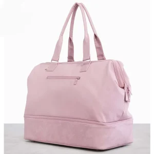 Fashionable Gym Travel Duffel Weekender Bag Polyester with Wet Pocket and Shoes Compartment Zipper Closure