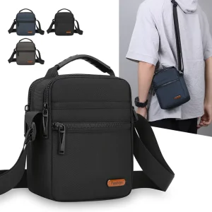 Fashionable Messenger Bag for Men and Teenagers Casual Travel Chest Bags with Letter Decoration Waterproof