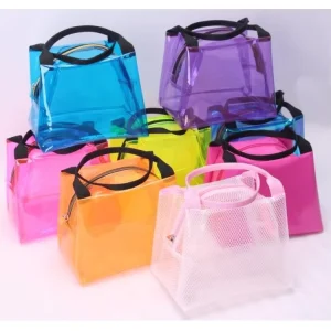 Fashionable PVC Plastic Beach Tote Bag Handbag