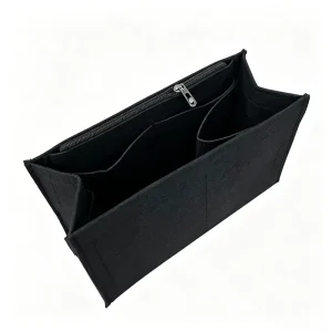 Felt Beauty Storage Bag With Embossed Texture Design