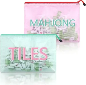 Fine Craftsmanship PVC Mahjong Storage Bag Waterproof Large Capacity Zipper Pouch For Mahjong Game Document Arrangement