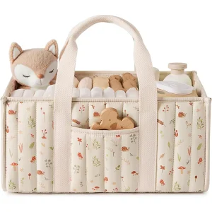 Floral Print Foldable Diaper Bag Multi Functional Baby Diaper Organizer Collapsible Mommy Bag for Baby Essentials Diaper Storage