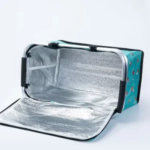 Foldable Insulated Picnic Basket Shopping Tote Cooler Lunch Bag PE Material for Camping Outdoor