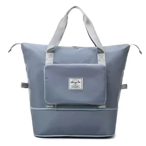 Foldable Large Capacity Dry Wet Separation Gym Bag Pluggable Trolley Case Outdoor Custom Logo Travel Bag With Shoes Compartment