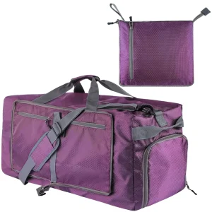 Foldable Oxford Large Capacity Travel Duffel Bag Waterproof Lightweight Sports Gym Detachable Shoulder Strap Outdoor Camping