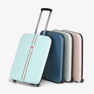 Foldable Suit Case Trolley Bag New Design PC Folding ABS & Aluminum Luggage Set Spinner Caster for Outdoor Travel