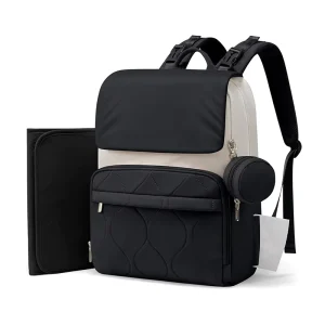 For New Diaper Bag Mommy Backpack Urban Simplicity Nylon Fashion Portable Baby Travel Bag with Diaper Pad Pacifier Bag