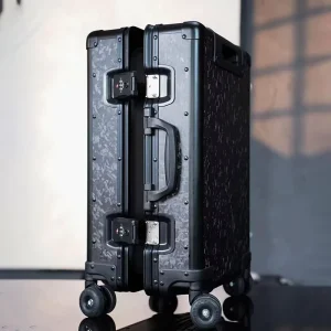 Forged Black Carbon Fiber Travel Bag 174 Rivets Combination TSA Lock TPE Silent Wheels Support 1pc Sample