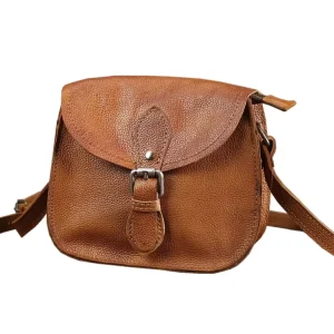 French Vintage First Layer Cowhide Leather Shoulder Bag Retro Small Messenger Bag Waterproof