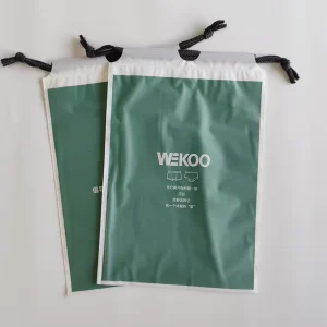 Frosted Translucent CPE Drawstring Bath Travel Storage Bags Custom Bulk Printing Pouch for Gift Packaging