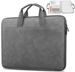 Fully Opening PU Sheepskin Laptop Bag Suitable for 1316 inch Laptops Featuring Water repellent Wear resistant Properties