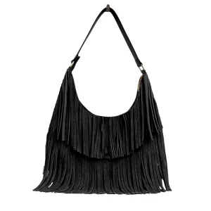 Fully Suede Fringes Hobo Bag New Fashion Handbag for Women PU Leather Shoulder Bag Factory Customization Bolsa de Mujer