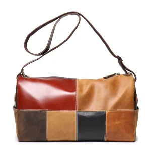 Genuine Leather Crossbody Shoulder Bag for Men and Women Travel Organizer Pouch Bolsa De Equipaje Stylish Messenger Bag