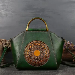 Genuine Leather Purses and Handbags Retro Leather Tote Women’S Shoulder Bags Handmade Purses Custom Tote Bag With Logo