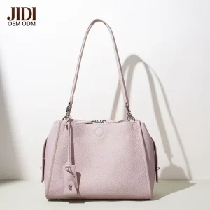 Genuine Leather Shoulder Bag Minimalist Designer Boston Women’s Bag High end and Large Capacity Underarm Bag Custom logo