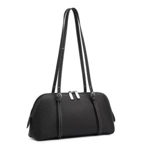 Genuine Leather Simple Tote Bag Crossbody Underarm Shoulder Handbag for Women Daily Use