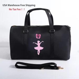 Girls Ballet Personalized Small Overnight Weekender Bag Dance Duffel Bag with Shoulder Strap