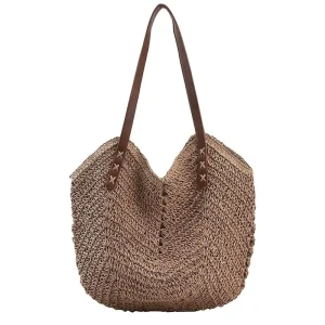 Good Selling Beautiful Design Summer Beach Woven Bag for Lady Casual Shoulder Bag Woman Large Capacity Tote Bag