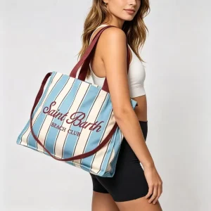 Green Color Match Webbing Straps Customized Beach Gift Shopping Bag Oversized Large Diagonal Cross Buckle Tote Canvas Bag