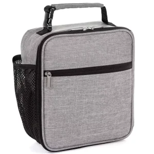 Grey Insulated Lunch Bags for Women and Men Eco friendly Waterproof Tote Bag Lunch Boxes